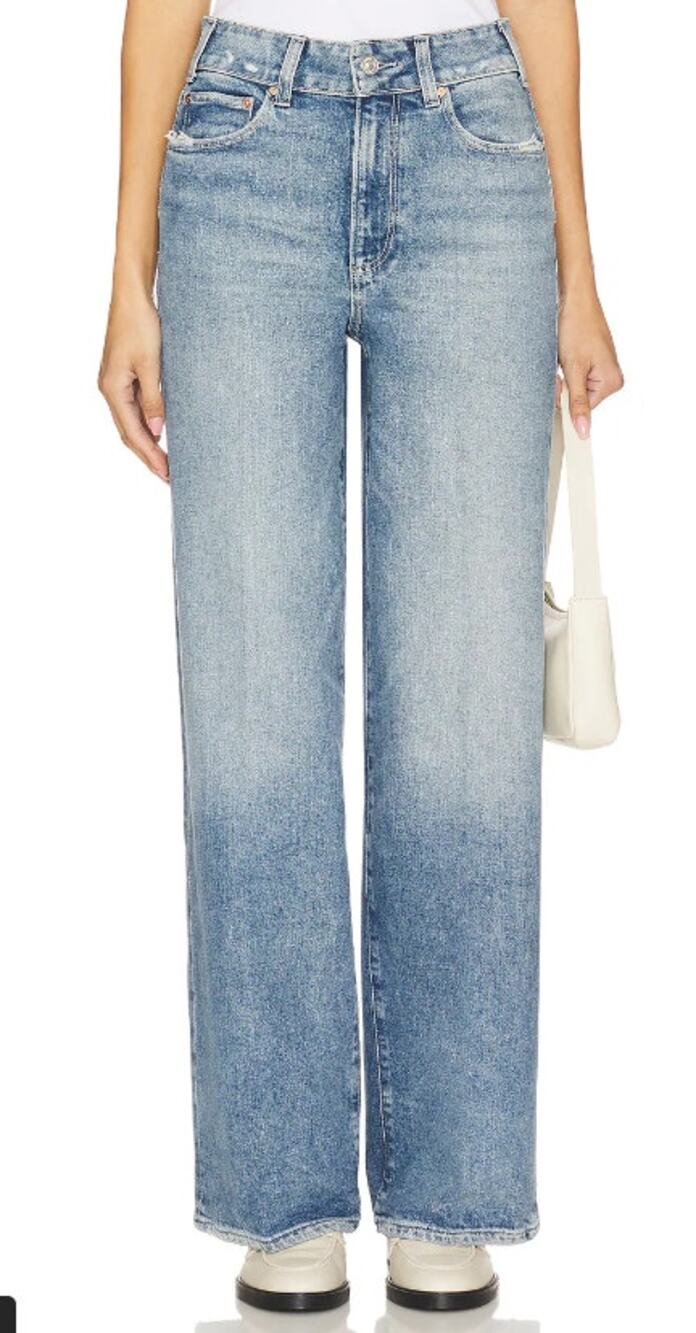 Paige Jeans Sasha Wide Leg Size 30 Light Wash